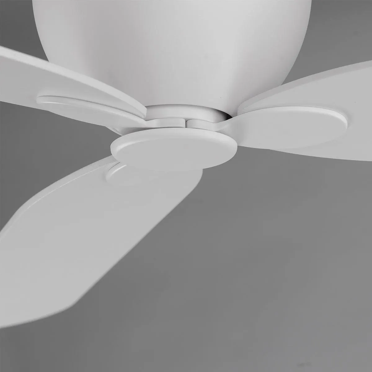 Lowell 52 Inch 3-Blade Hugger Ceiling Fan with Wall Control, Matte White