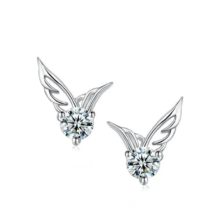 Luxe Silver Angel Wing Earrings