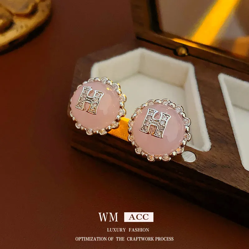 Luxurious Letter Letter Number Text Copper Electroplating Earrings