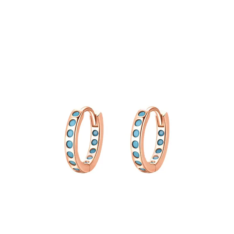 Luxurious S925 Sterling Silver Turquoise Earrings for Women - Trendy and Versatile Pieces from Planderful Collection