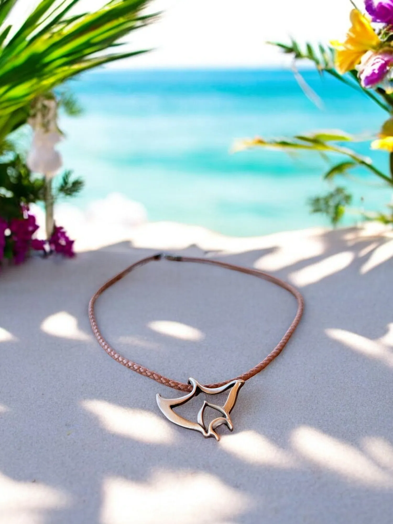 Manta Ray Necklace for Women and Men- Bronze Stingray Necklace for Women, Bronze Stingray Pendant, Stingray Jewelry, Manta Ray Pendant, Scuba Jewelry