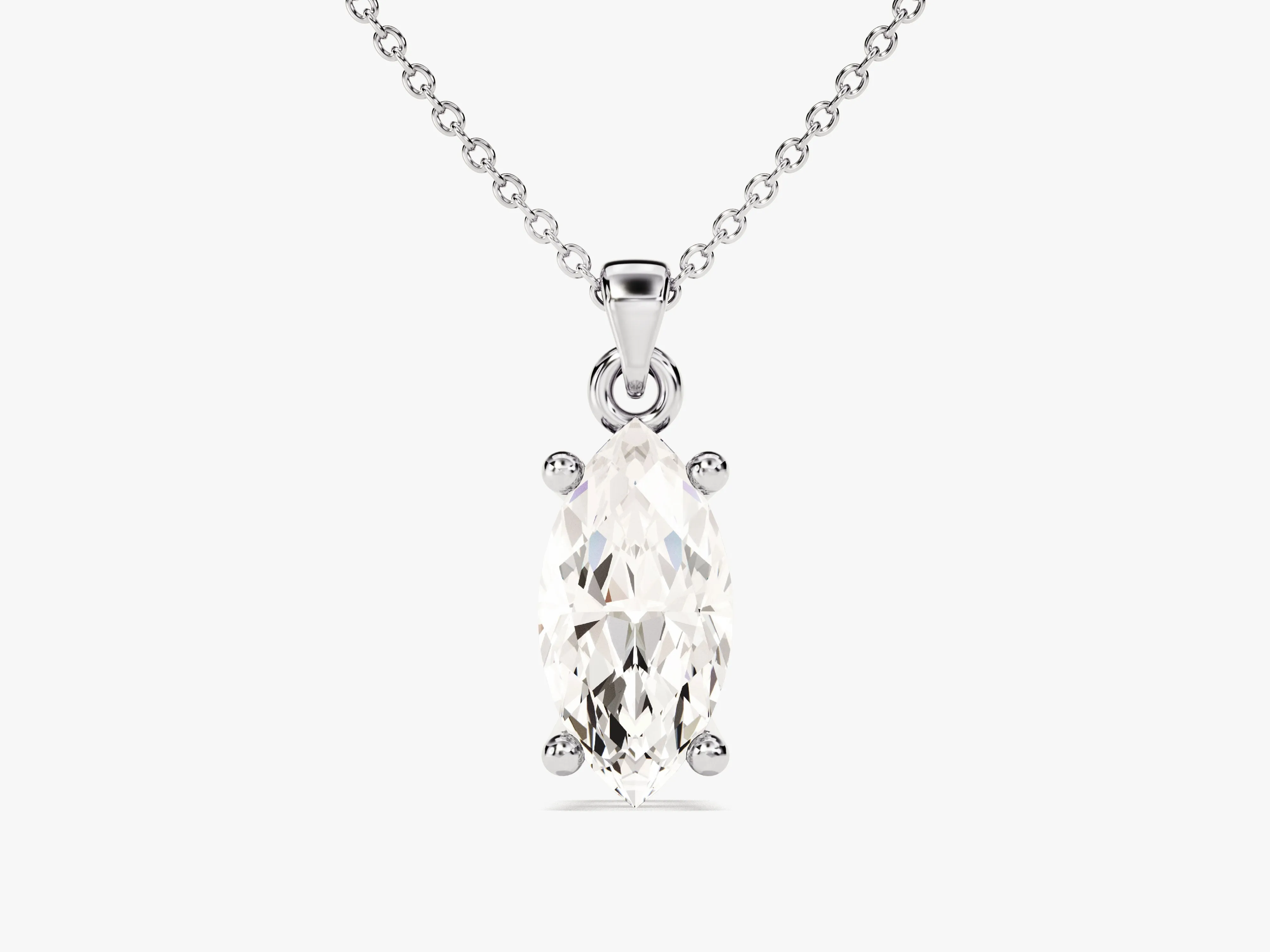 Marquise Cut Moissanite Solitaire Pendant (1.00 CT)