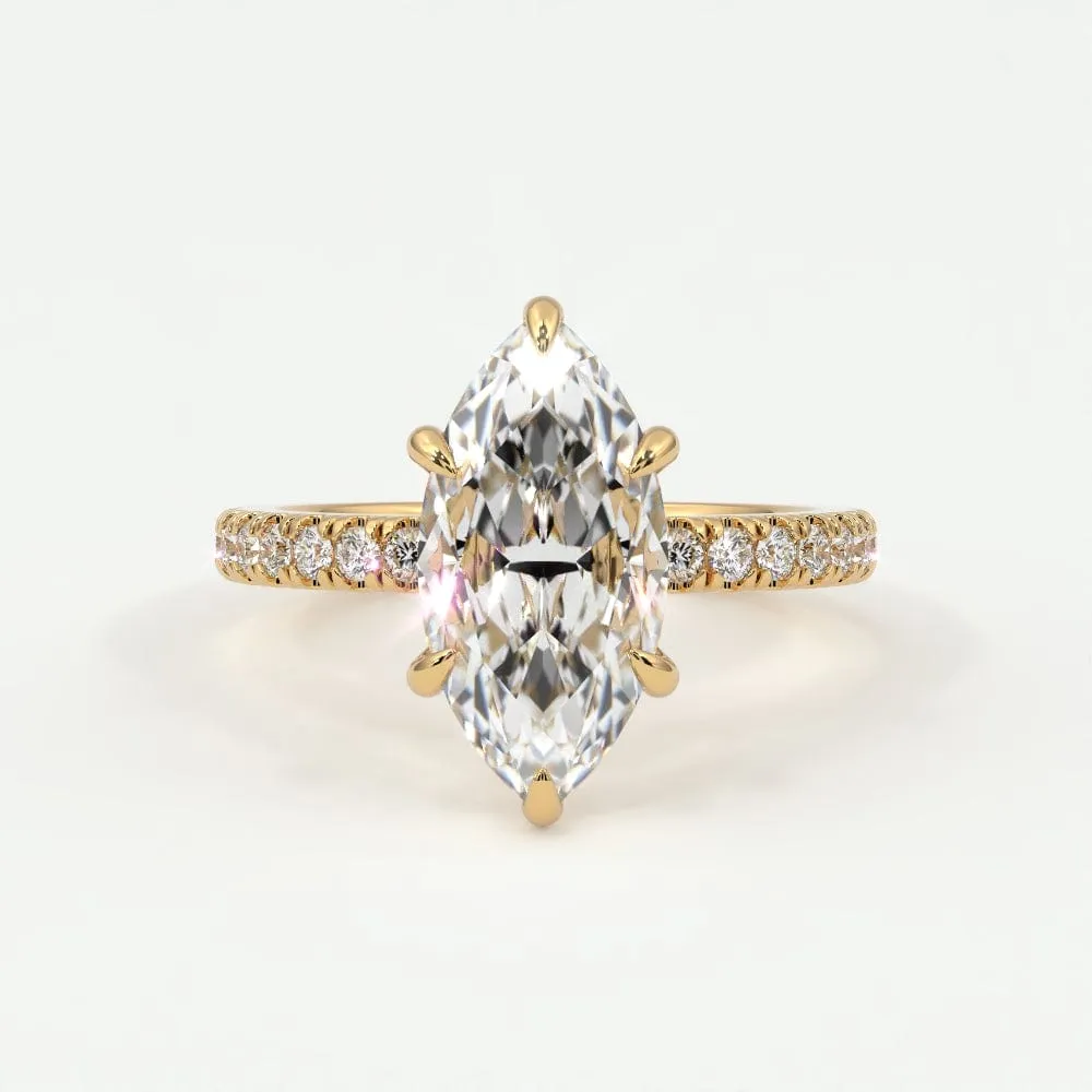 Marquise Diamond Engagement Rings, Lab Grown