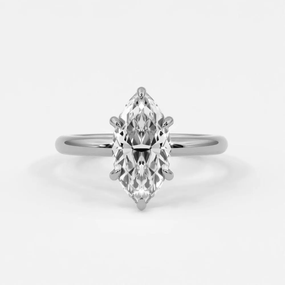 Marquise Diamond Engagement Rings, Lab Grown