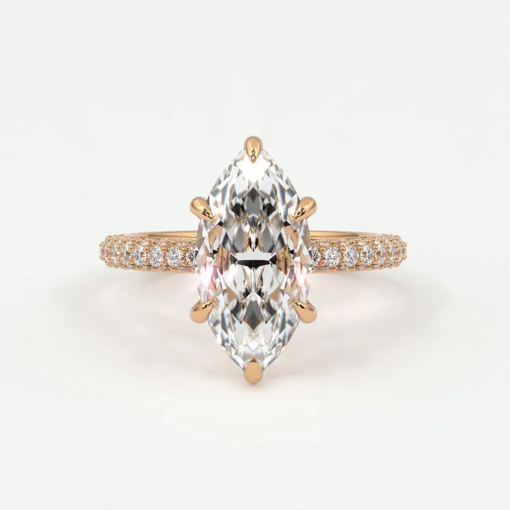 Marquise Diamond Engagement Rings, Lab Grown