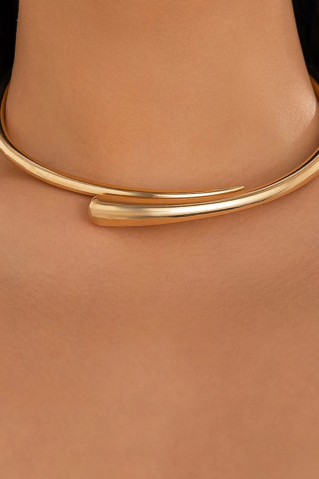 Metal Choker Open Necklace