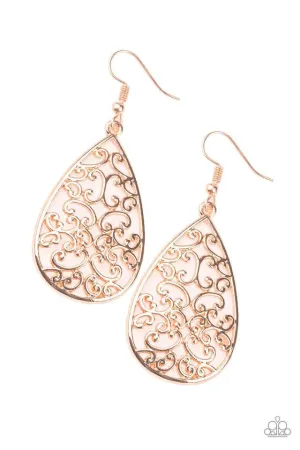 Paparazzi Earring ~ Divine Vine - Copper