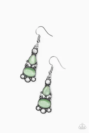 Paparazzi Earring ~ Push Your LUXE - Green