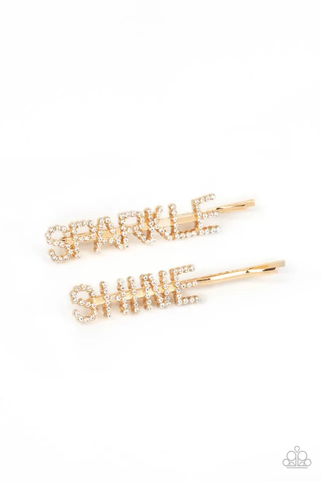 Paparazzi Hair Accessories ~ Center of the SPARKLE-verse - Gold