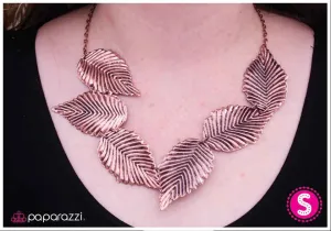 Paparazzi Necklace ~ Do Not Leaf Me - Copper