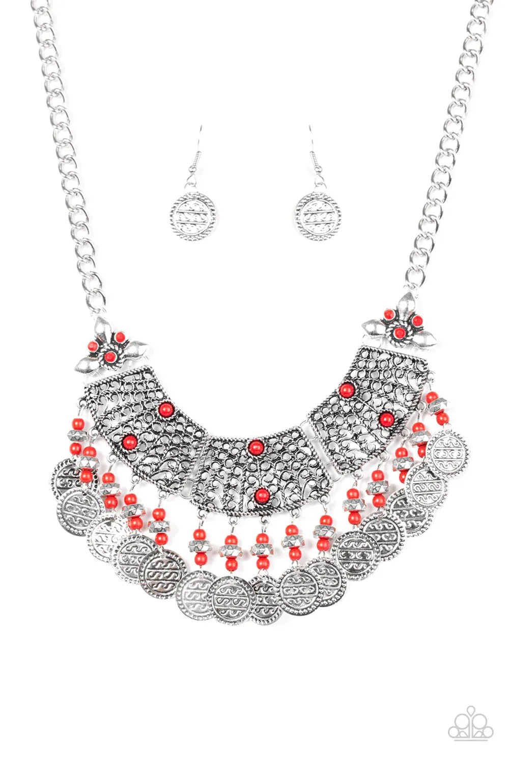 Paparazzi Necklace ~ I Am EMPRESS-ed - Red