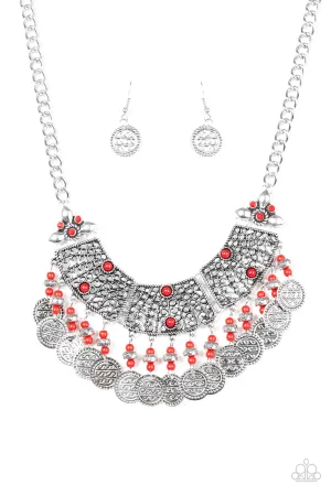 Paparazzi Necklace ~ I Am EMPRESS-ed - Red