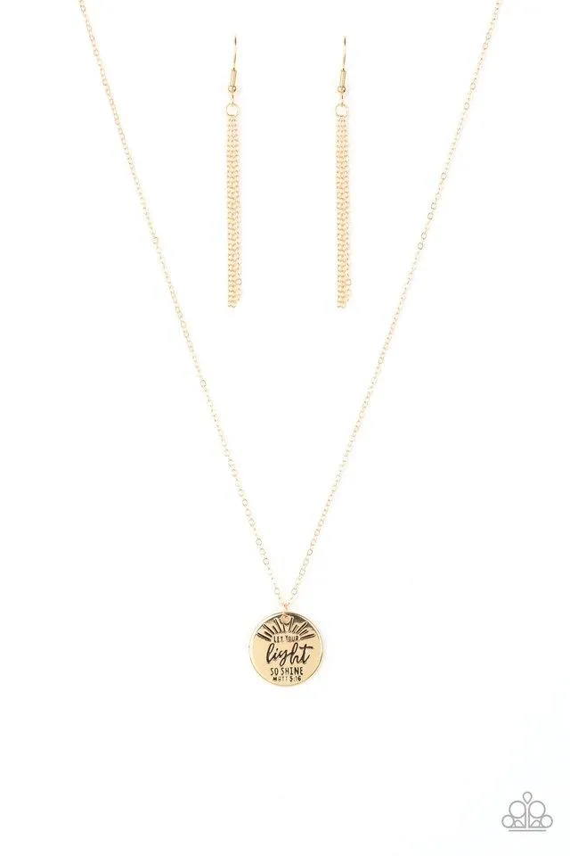 Paparazzi Necklace ~ Let Your Light So Shine - Gold