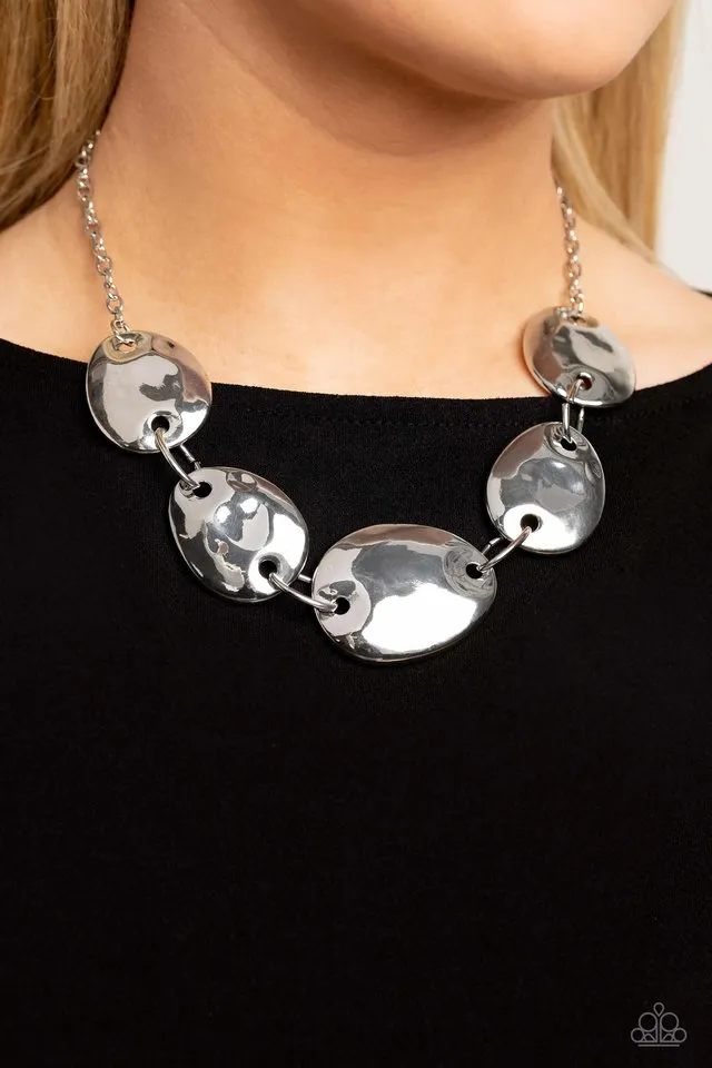 Paparazzi Necklace ~ That RING You Do - Silver