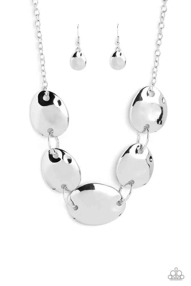 Paparazzi Necklace ~ That RING You Do - Silver