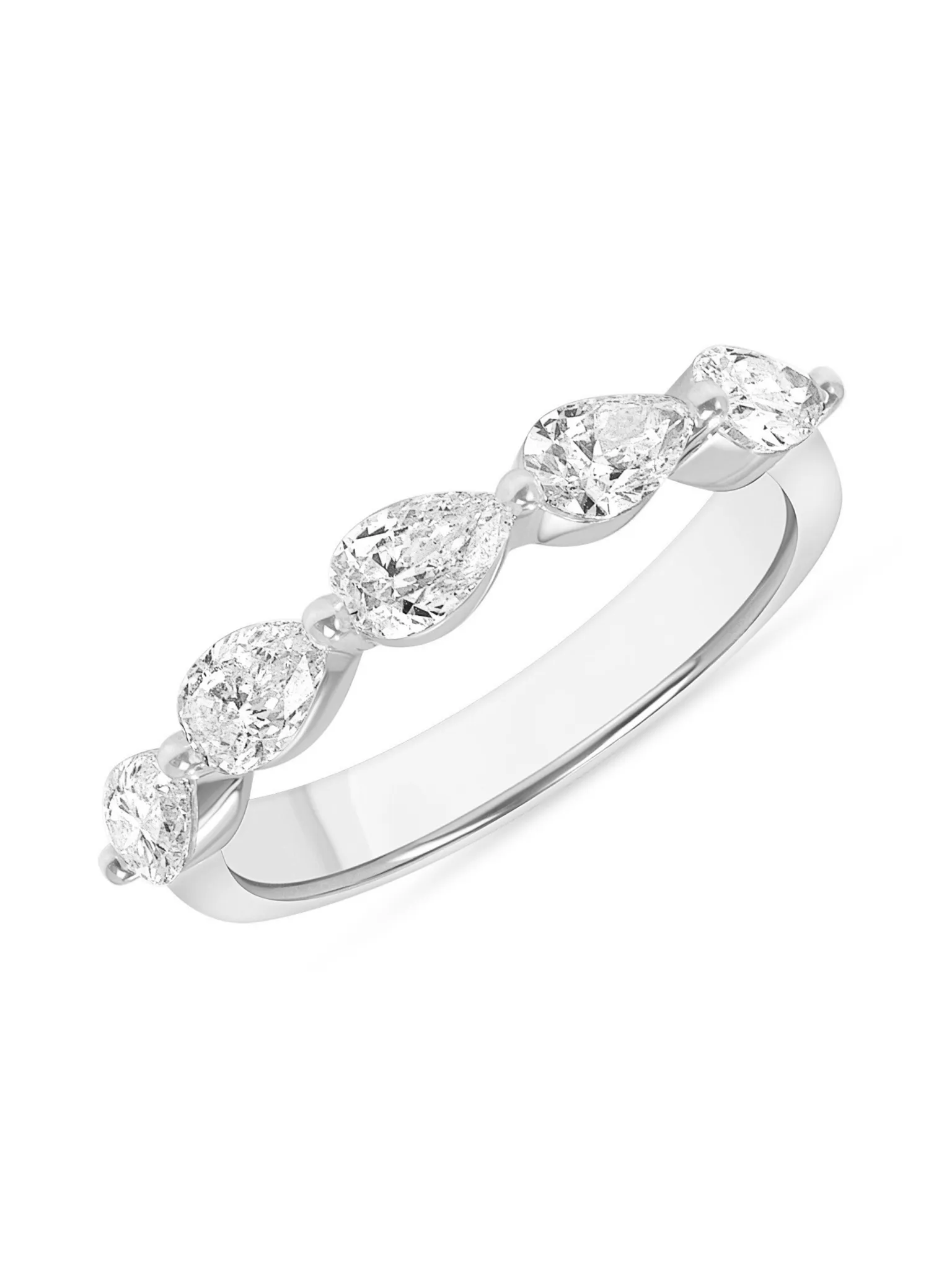 Pear Diamond Half Band (1 ct. tw.) 14K