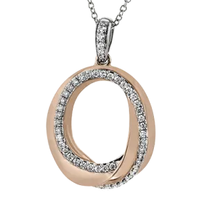 Pendant Necklace in 18k Gold with Diamonds