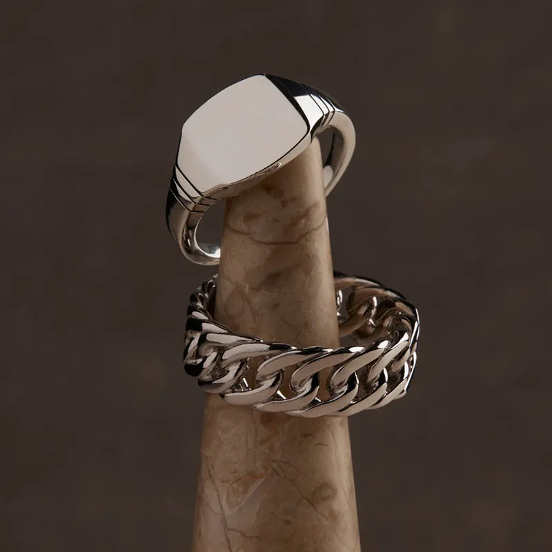 QUADRIS SIGNET MENS RING