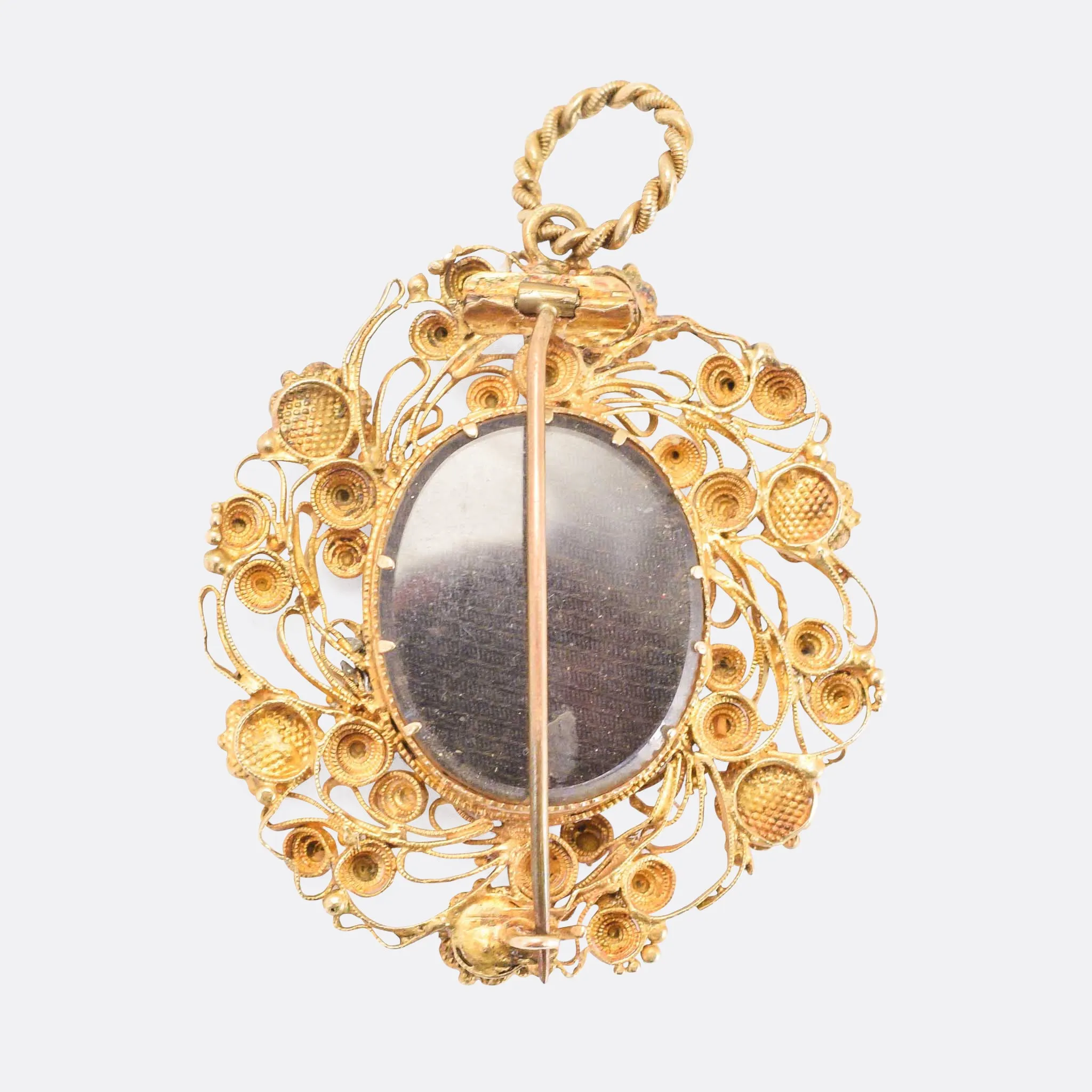 Regency Period Cannetille Forget-Me-Not Locket