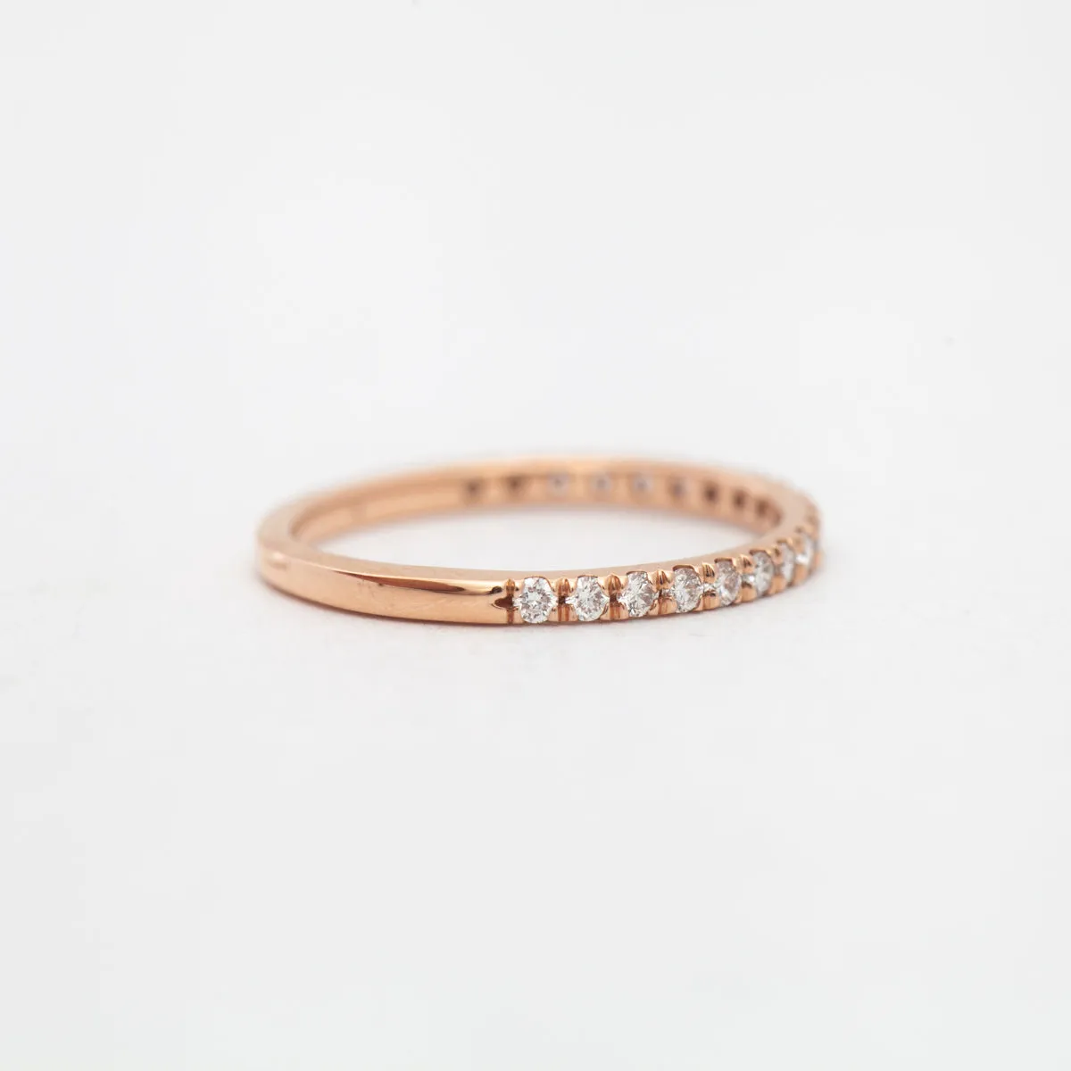 Rose Gold French Set Half-Eternity Band