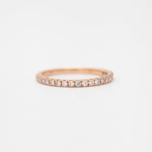 Rose Gold French Set Half-Eternity Band