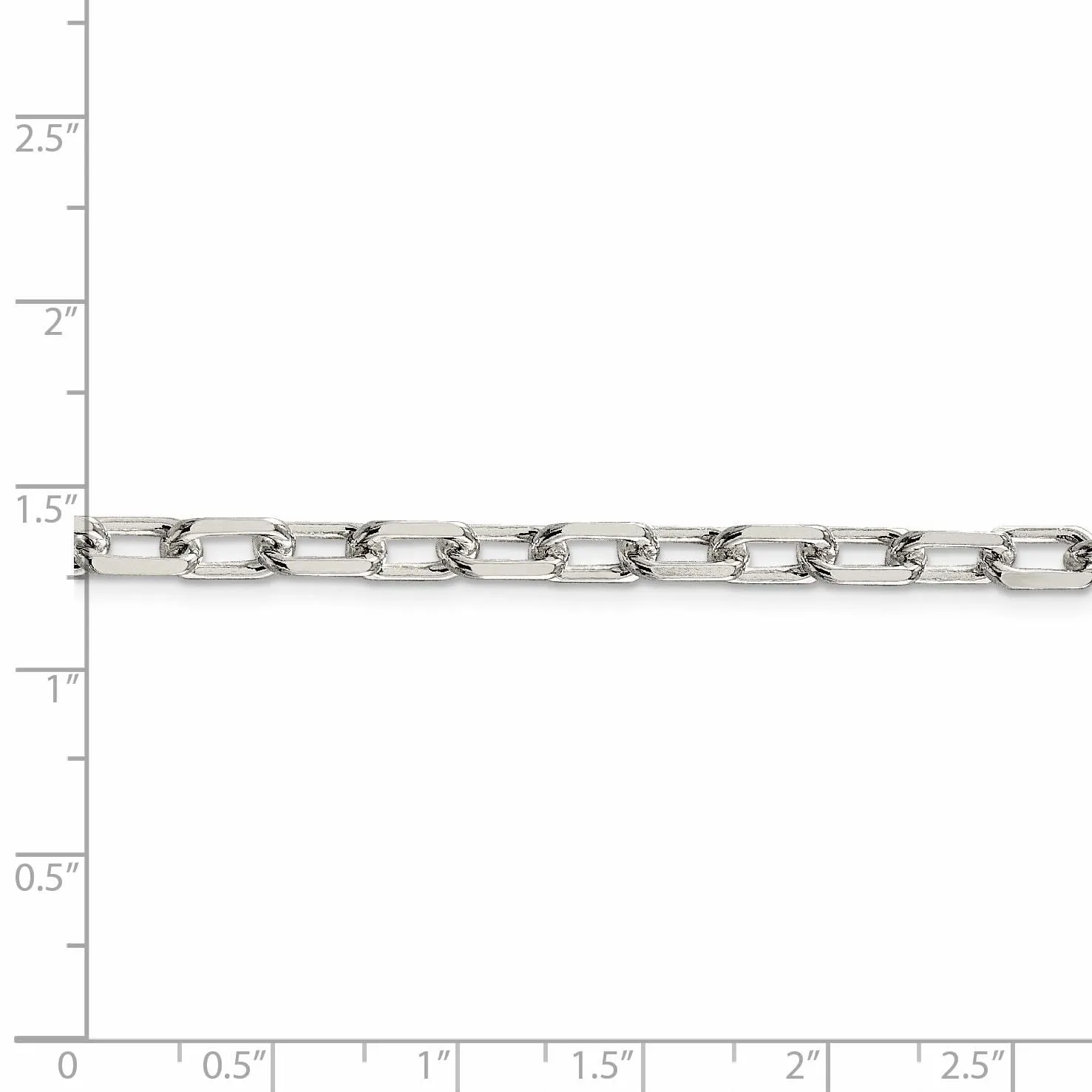 Silver 5.50-mm Fancy D.C Open Link Cable Chain