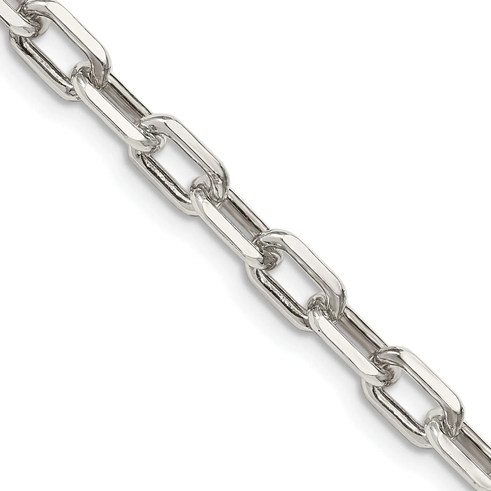 Silver 5.50-mm Fancy D.C Open Link Cable Chain