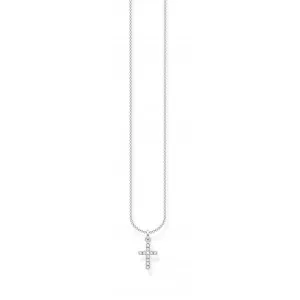 Silver Cross Necklace 45cm KE2069-051-14-L45v