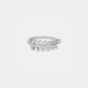 silver Leafy Elegance Ring