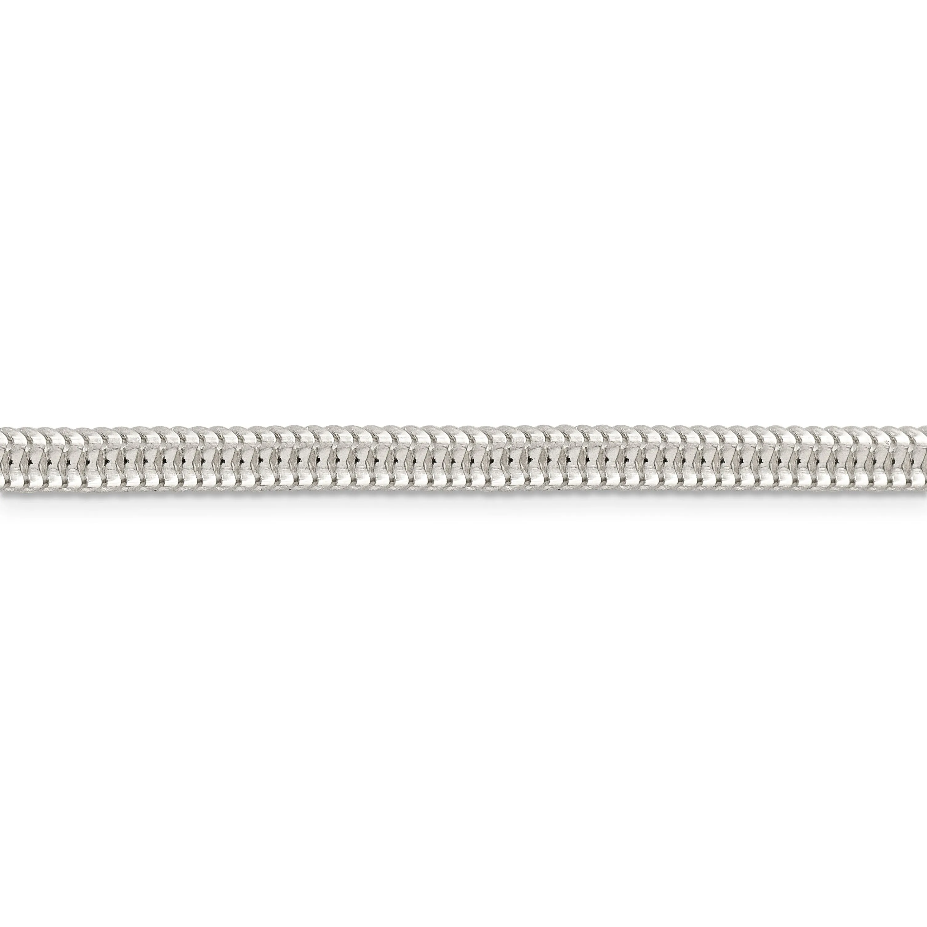 Silver Polished 5.00-mm Round Snake Chain