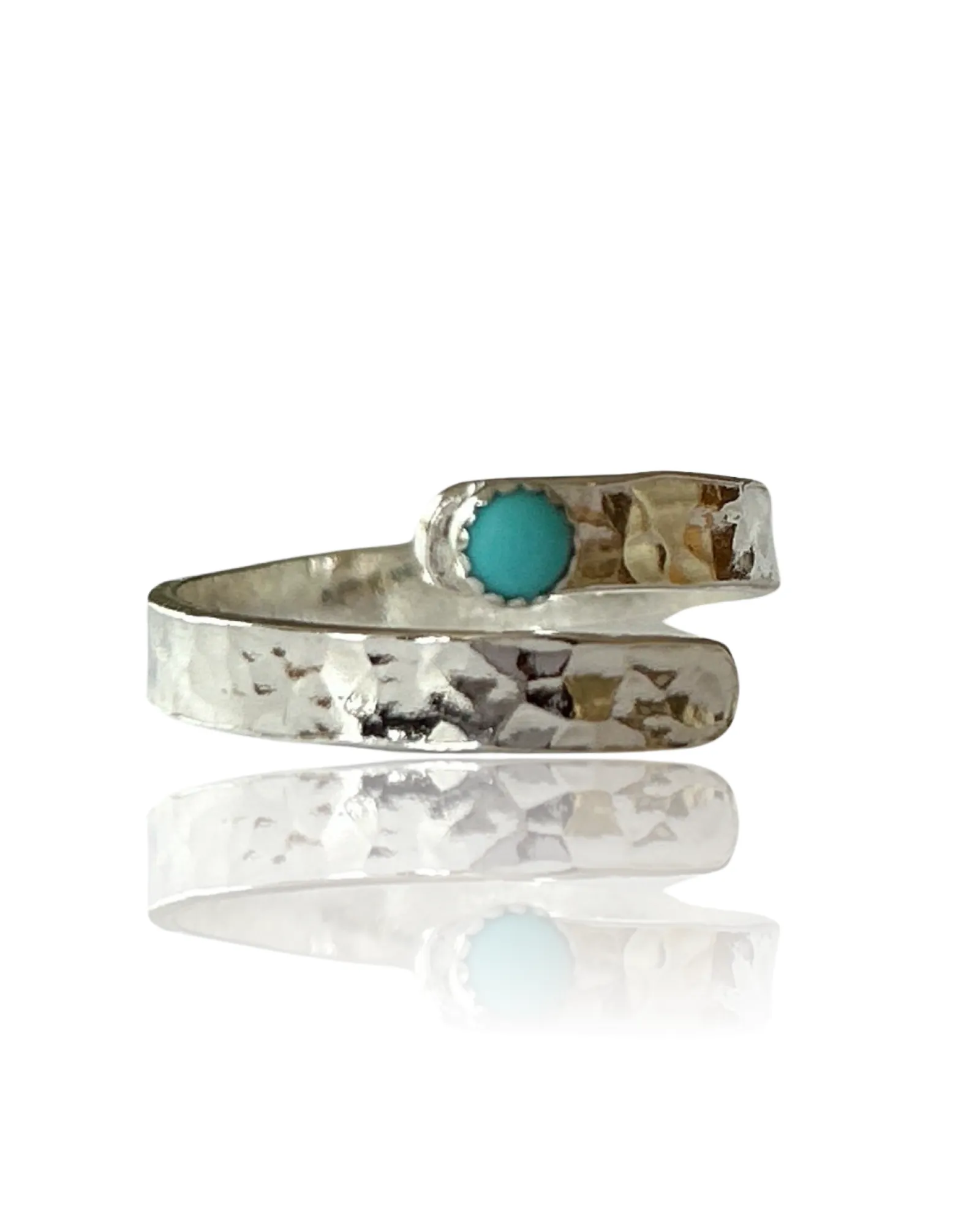 Silver Turquoise Wrap Ring