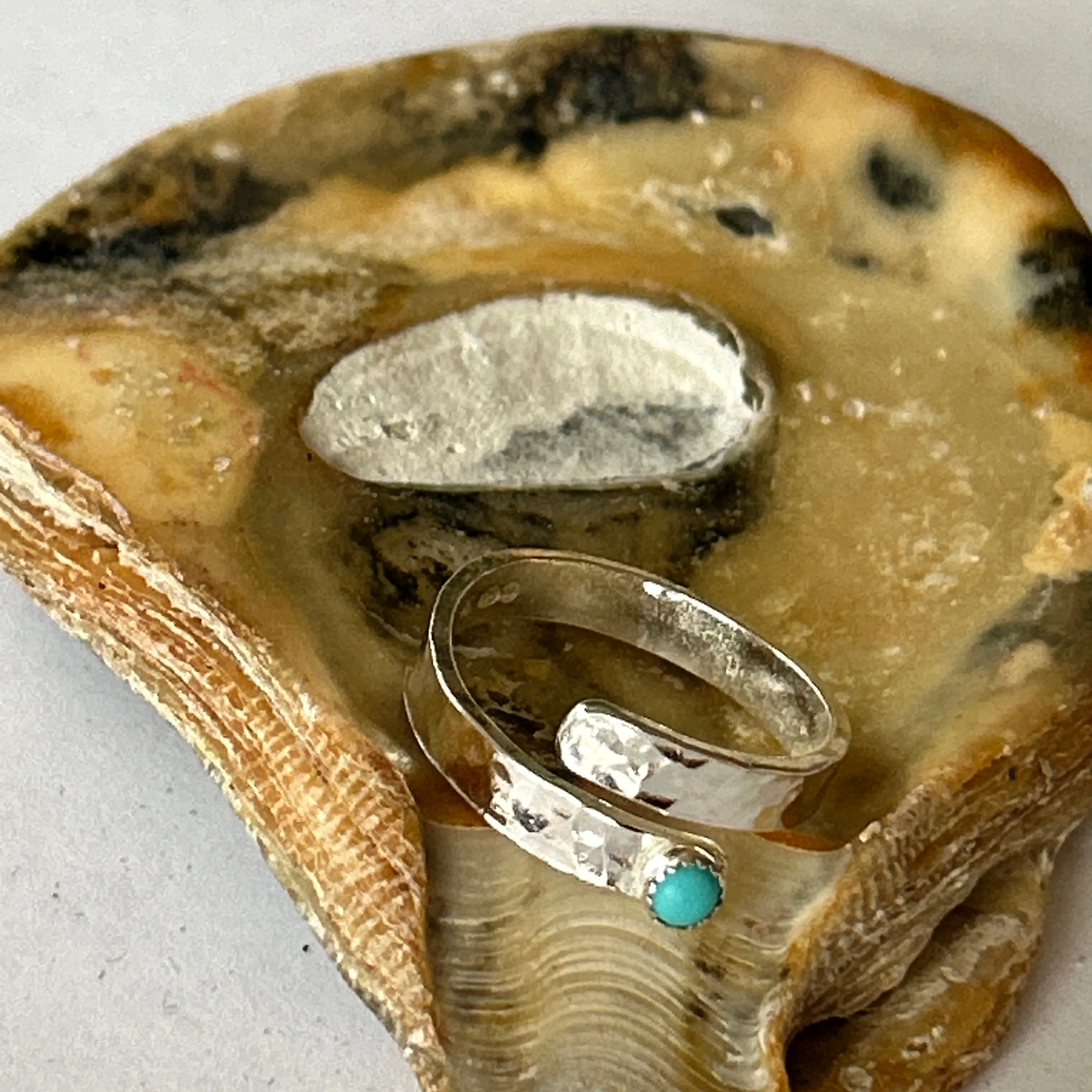 Silver Turquoise Wrap Ring