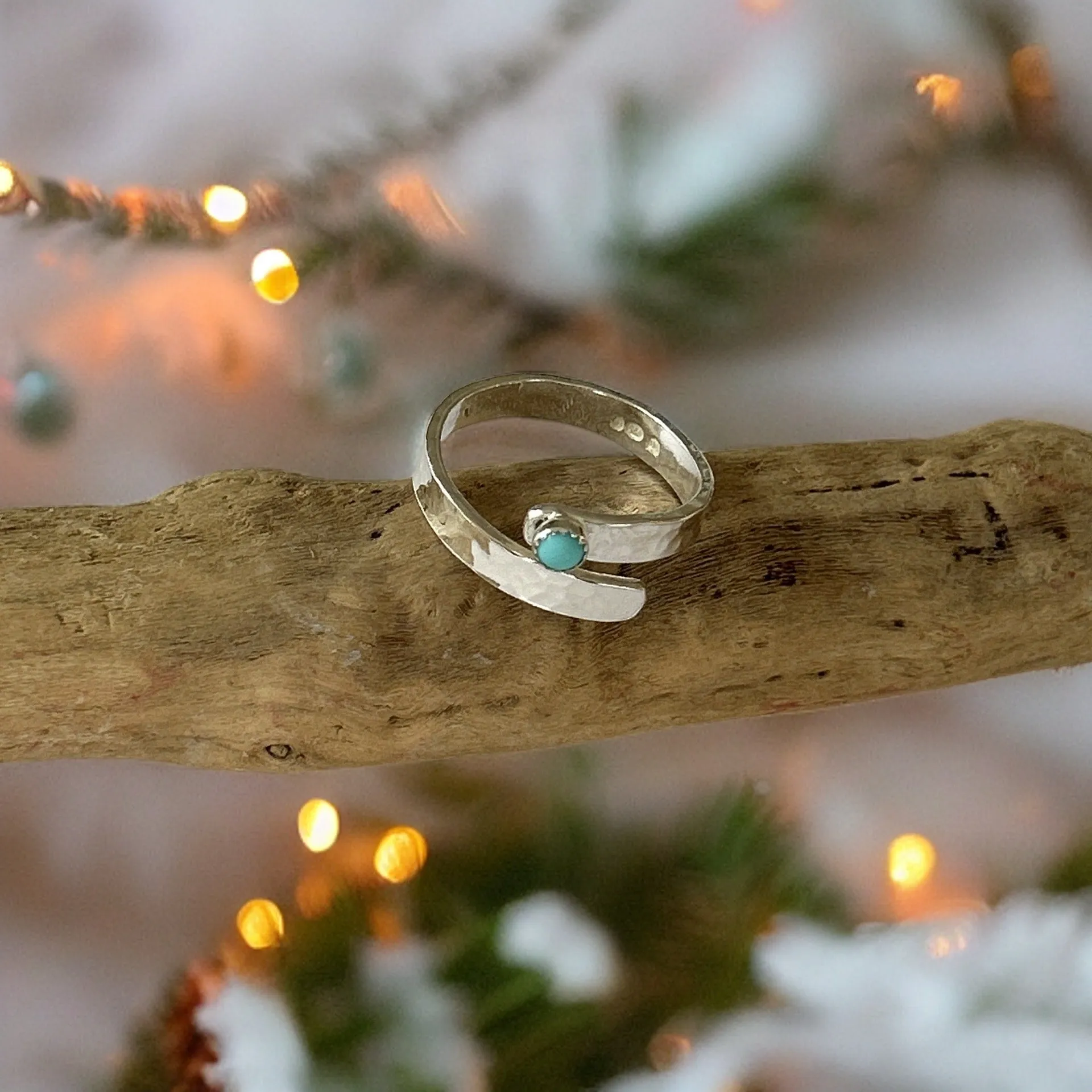 Silver Turquoise Wrap Ring