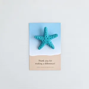 Starfish Tuquoise Brooch