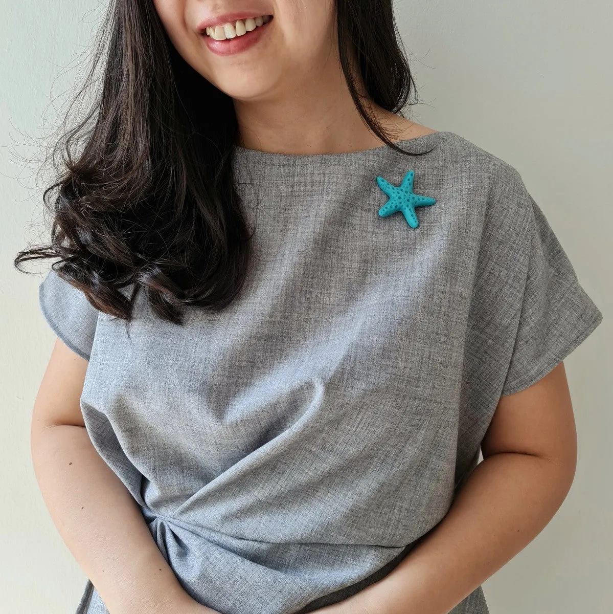 Starfish Tuquoise Brooch