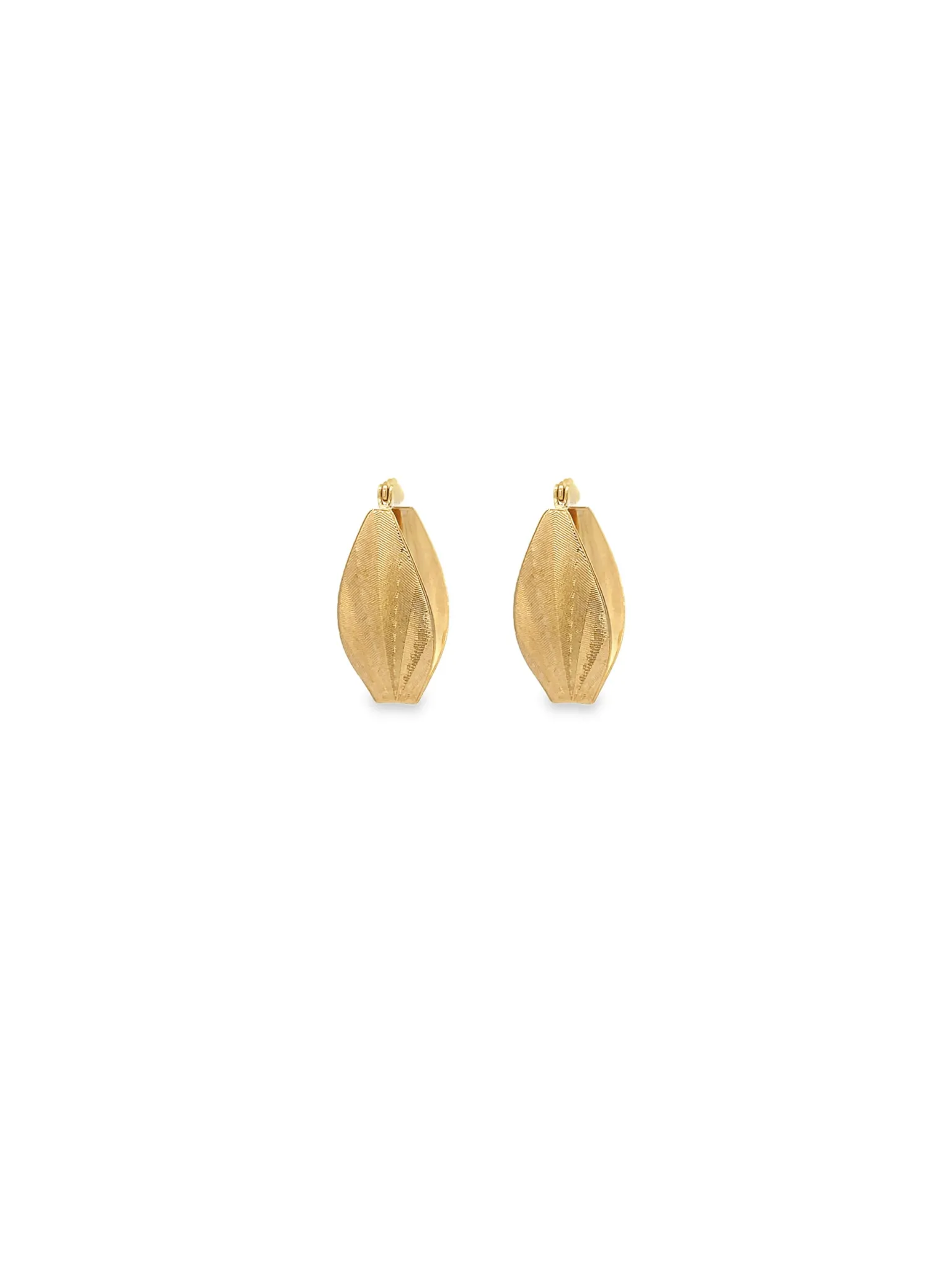 Textured French Clam Earrings