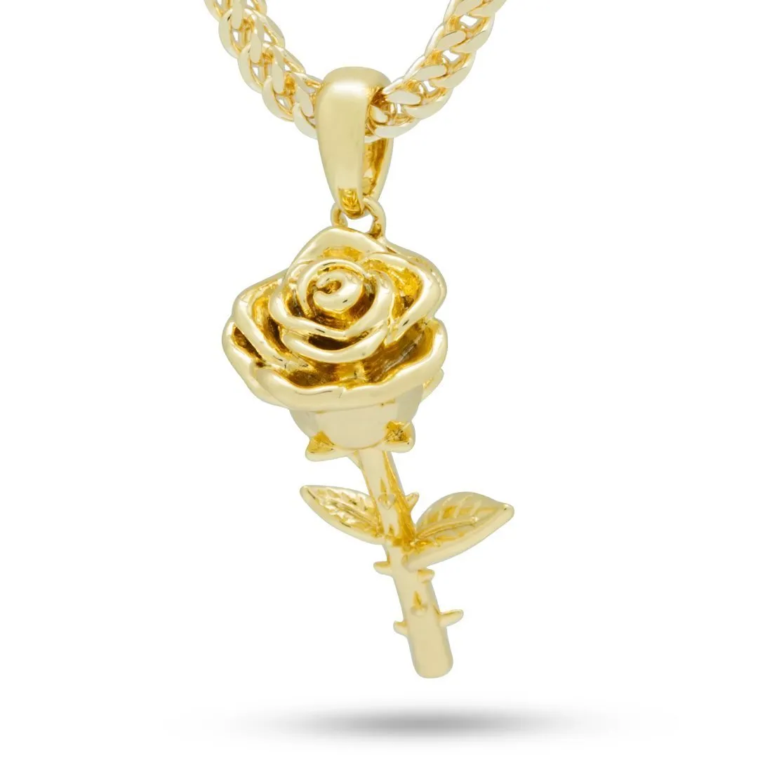 The 14K Gold Rose Necklace