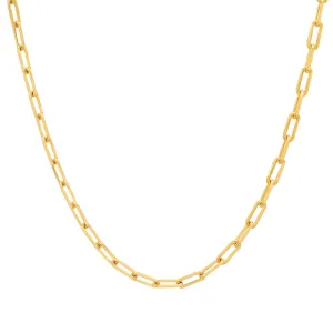 THIN PAPERCLIP CHAIN GOLD