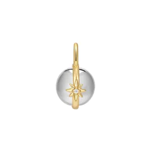 Two Tone Cubic Zirconia Celestial Sphere Charm by Ania Haie