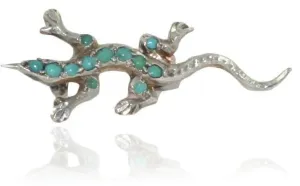 Vintage Silver Lizard Brooch