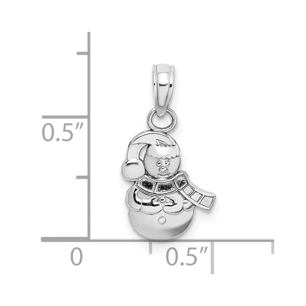 White Gold Charming Snowman Pendant Model-K9587W