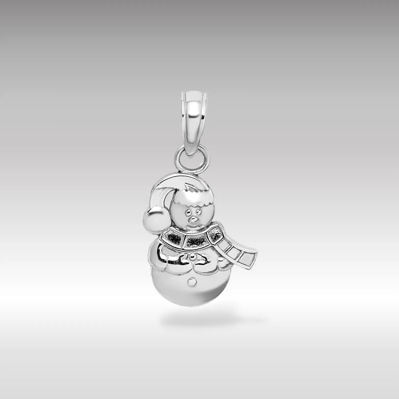 White Gold Charming Snowman Pendant Model-K9587W