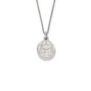 Zodiac Libra Necklace Pendant Silver